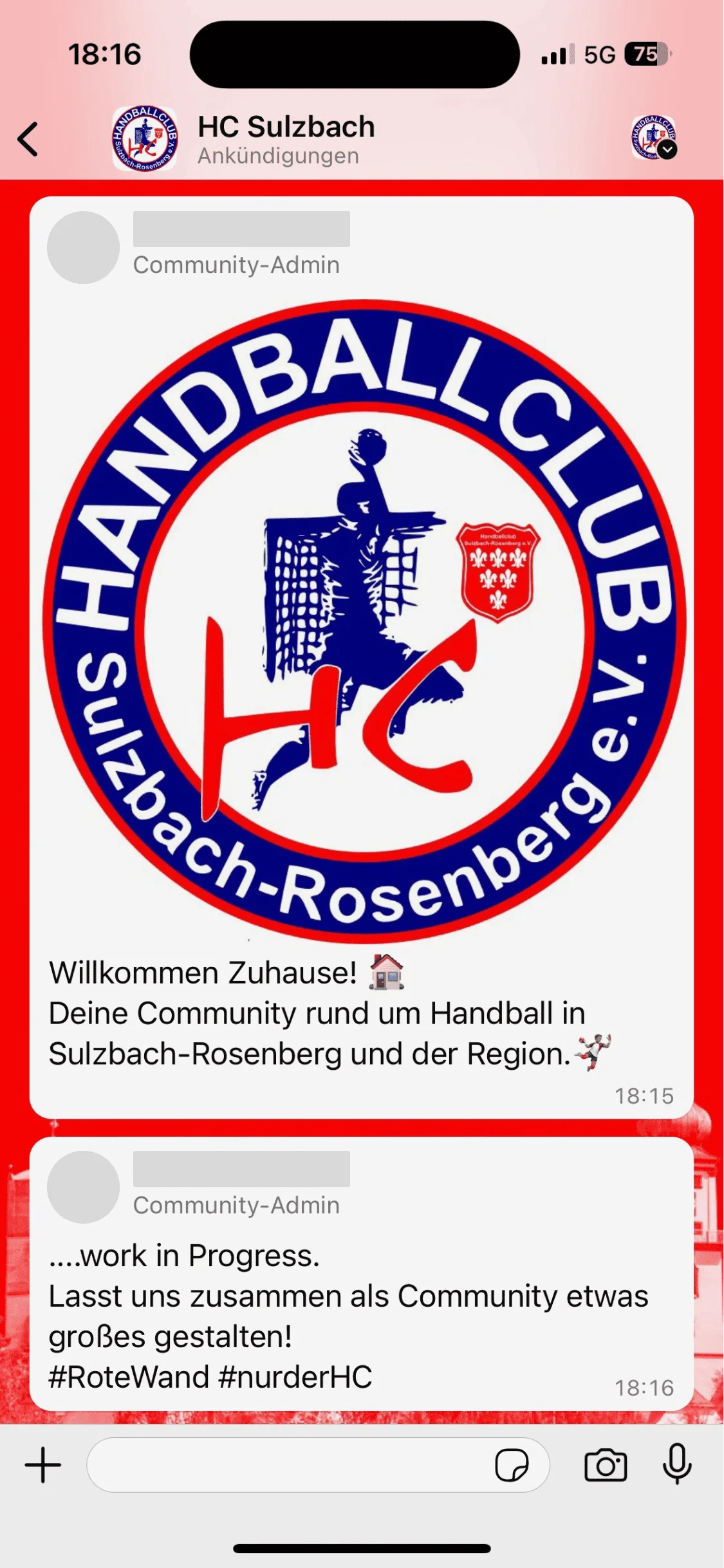 Vorschau der HCS WhatsApp-Community