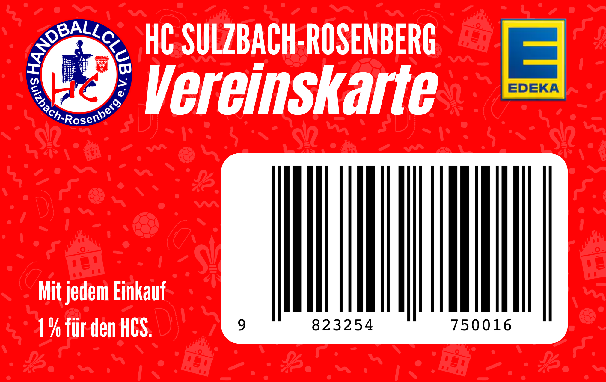 HCS EDEKA Vereinskarte mit Barcode 9823254750016